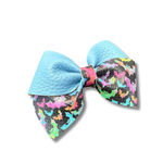 Colorful Bats with Solid Blue - 3.5 inch loop de Lou - Halloween