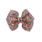 Multi Glitter on Black - 4.5 inch loop de Lou - Halloween