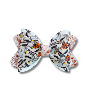 Happy Halloween - 4 inch bow - Halloween