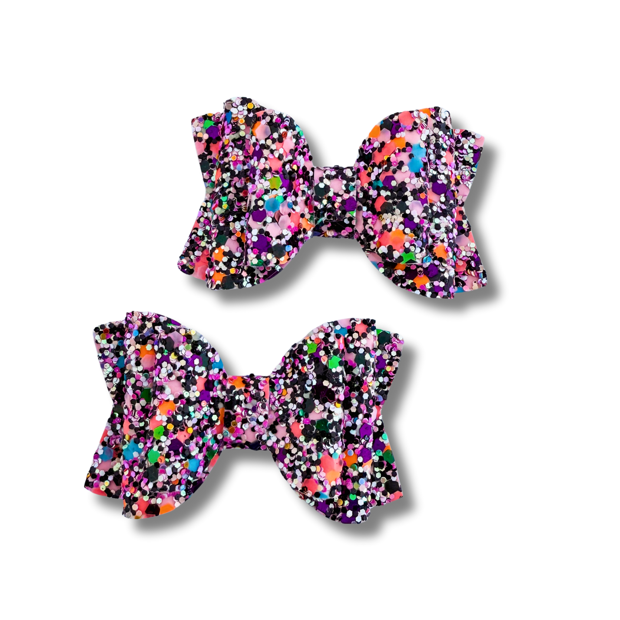 Multicolor Chunky Glitter - Micro Pigtails - Halloween