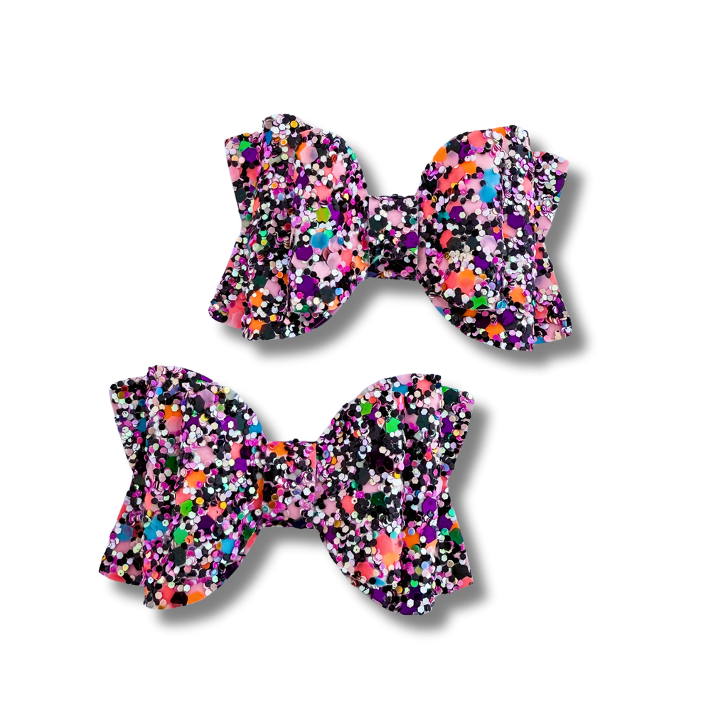 Multicolor Chunky Glitter - Micro Pigtails - Halloween