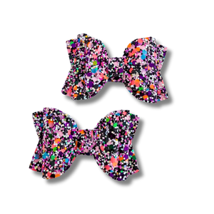 Multicolor Chunky Glitter - Micro Pigtails - Halloween