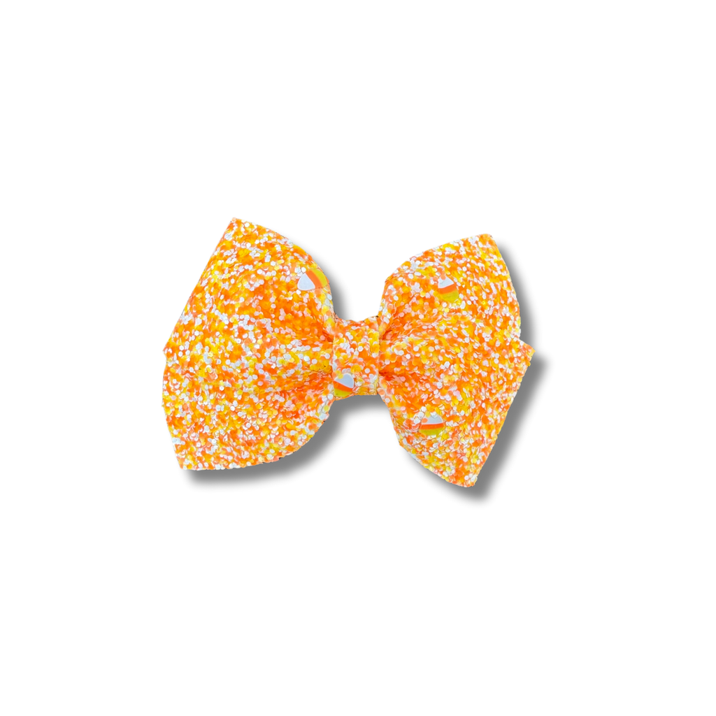 Candy Corn Chunky Glitter - 3.5 inch loop de Lou - Halloween