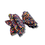 Multicolor Glitter on Black - Double Stack - Halloween