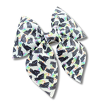Black Cats with Rainbow Tie Dye - 4 inch Sailor Bow - Halloween