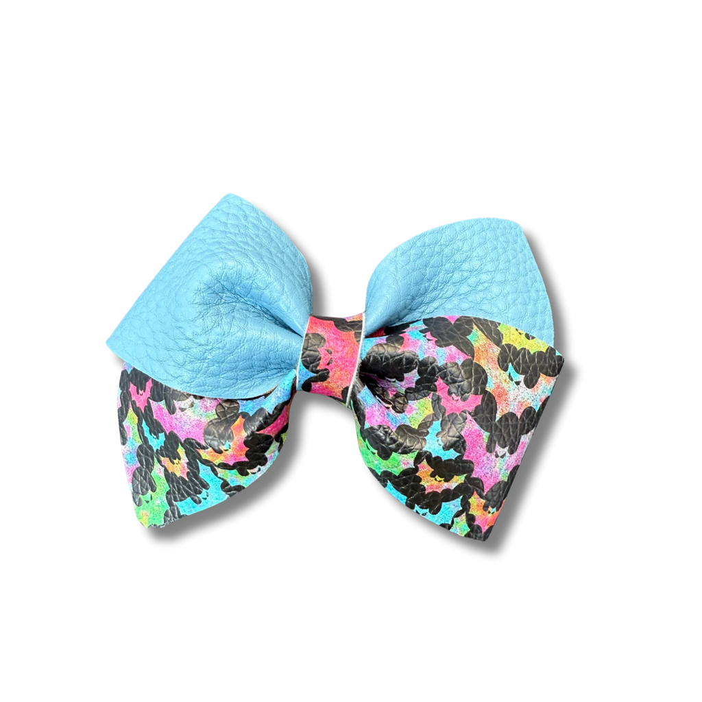 Colorful Bats with Solid Blue - 3.5 inch loop de Lou - Halloween