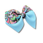 Colorful Bats with Solid Blue - 4.5 inch loop de Lou - Halloween