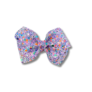 Purple Chunky Glitter  - 3.5 inch loop de Lou - Halloween
