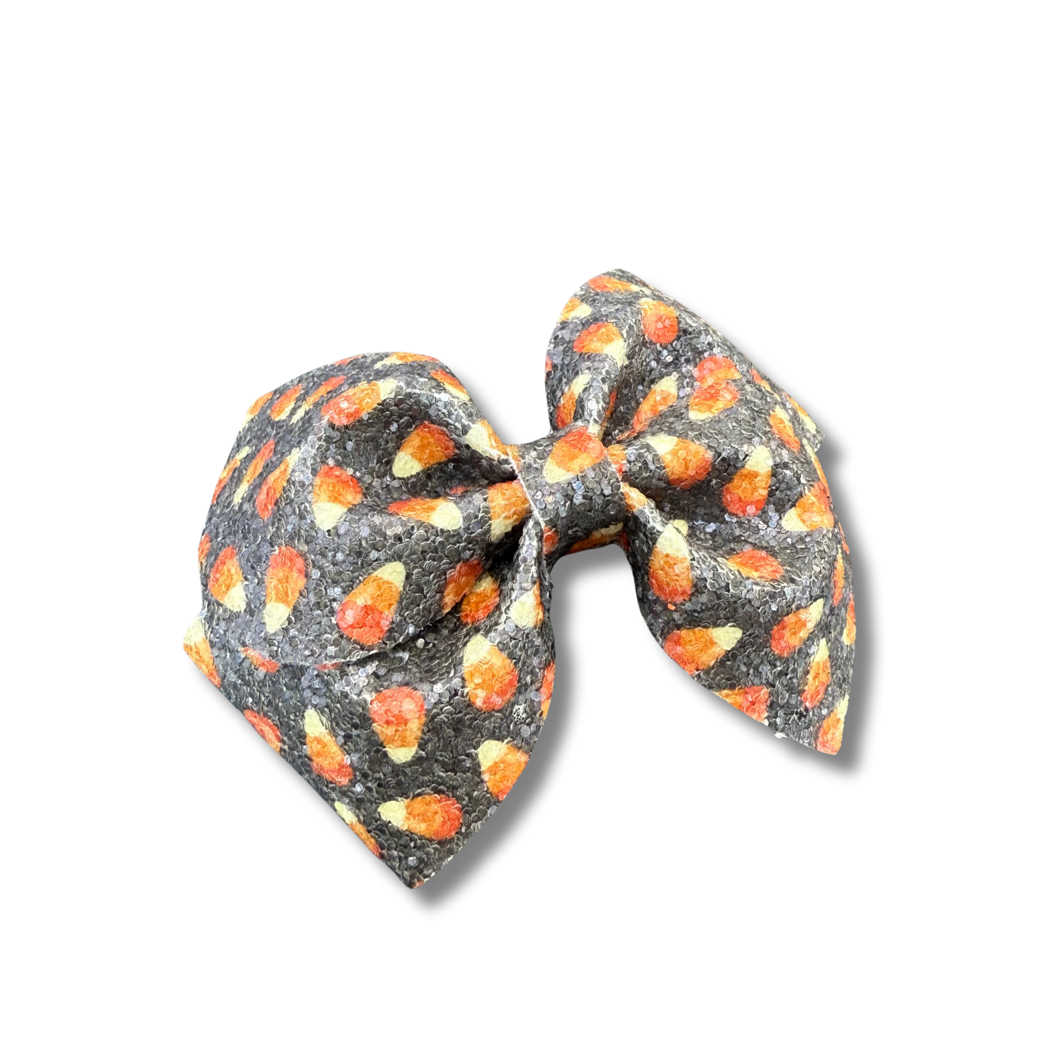 Black Glitter Candy Corn - 4.5 inch loop de Lou - Halloween