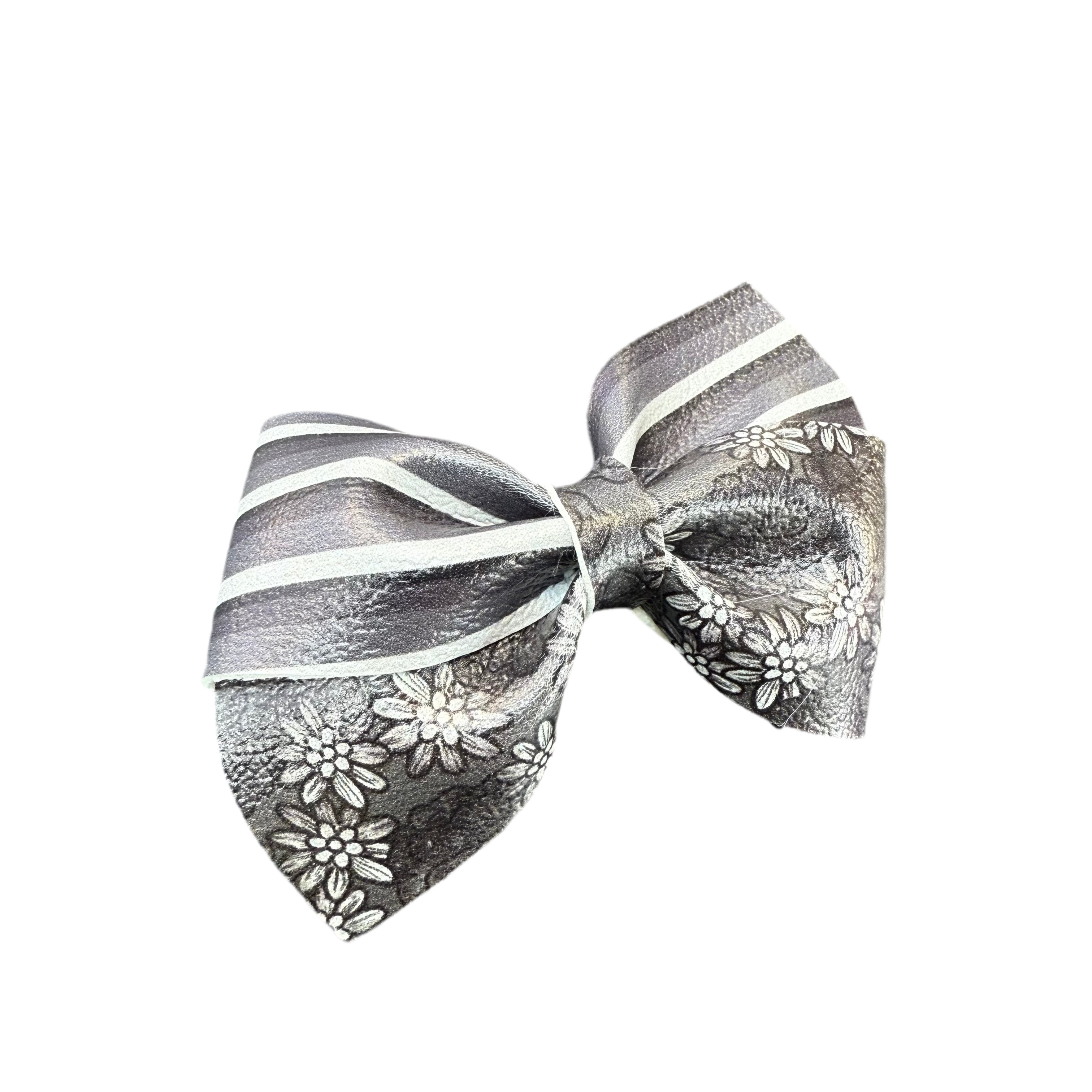 Black and White Florals - 3.5 inch loop de Lou - Halloween