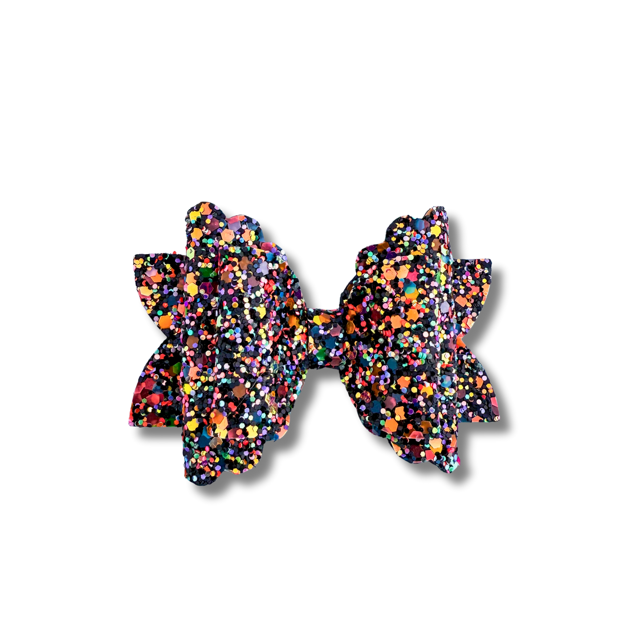 Multicolor Glitter on Black - Double Stack - Halloween