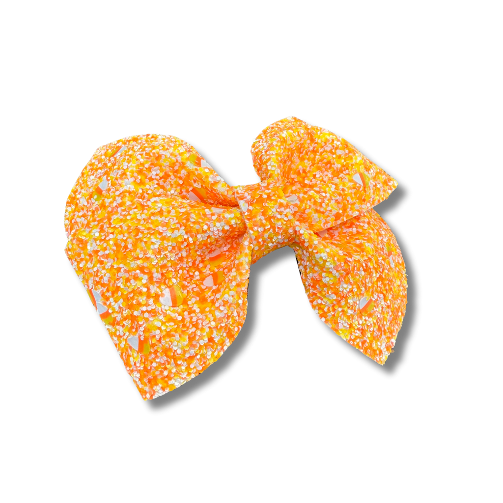 Candy Corn Chunky Glitter - 4.5 inch loop de Lou - Halloween