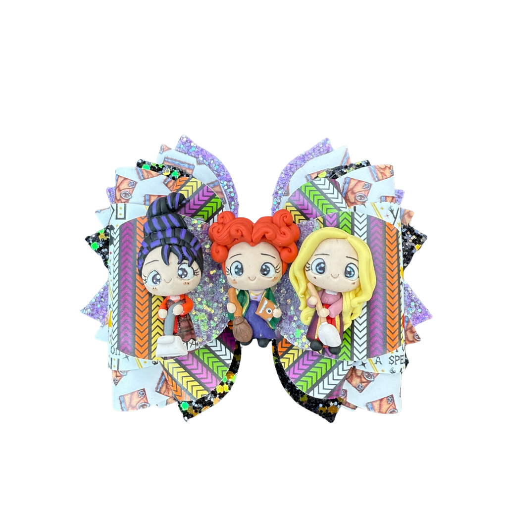 Witch Sisters - 5 inch OTT bow - Halloween