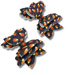 Black Glitter Candy Corn - Double Stack - Halloween