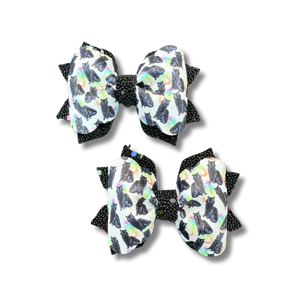 Black Cats with Rainbow Tie Dye - Poppy Pigtails - Halloween