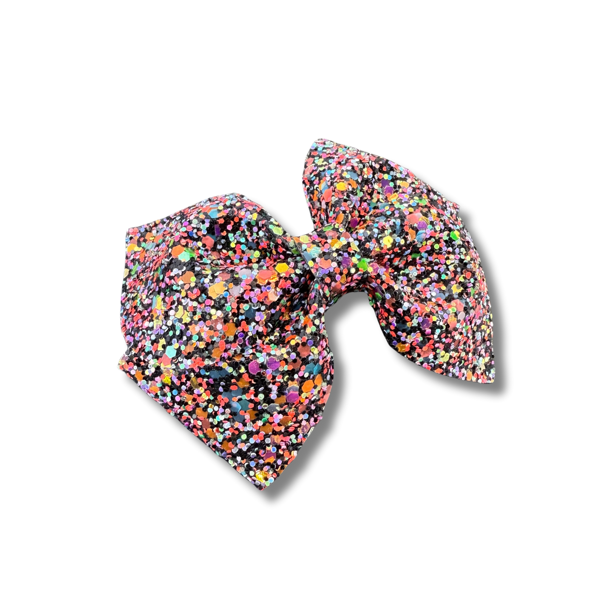 Multi Glitter on Black - 4.5 inch loop de Lou - Halloween