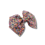 Multi Glitter on Black - 4.5 inch loop de Lou - Halloween