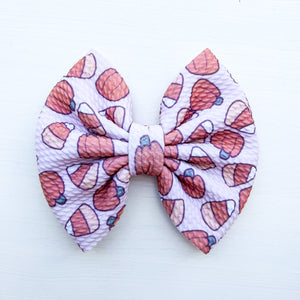 Candy Corn and Pumpkins - Fabric Bow - Halloween