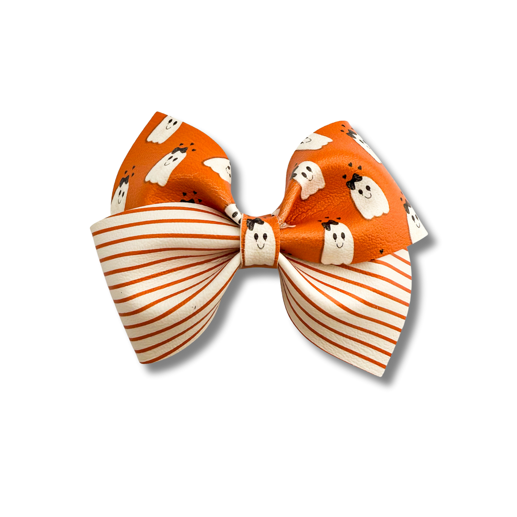 Orange Stripes and Ghosts - 4.5 inch loop de lou - Halloween
