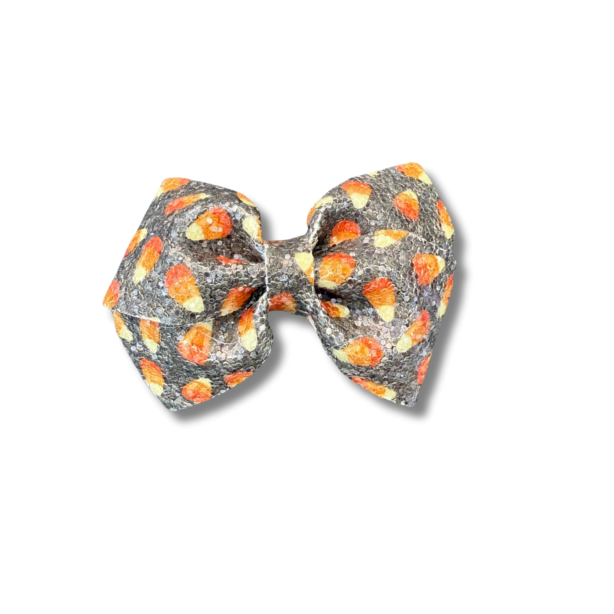 Black Glitter Candy Corn- 3.5 inch loop de Lou - Halloween