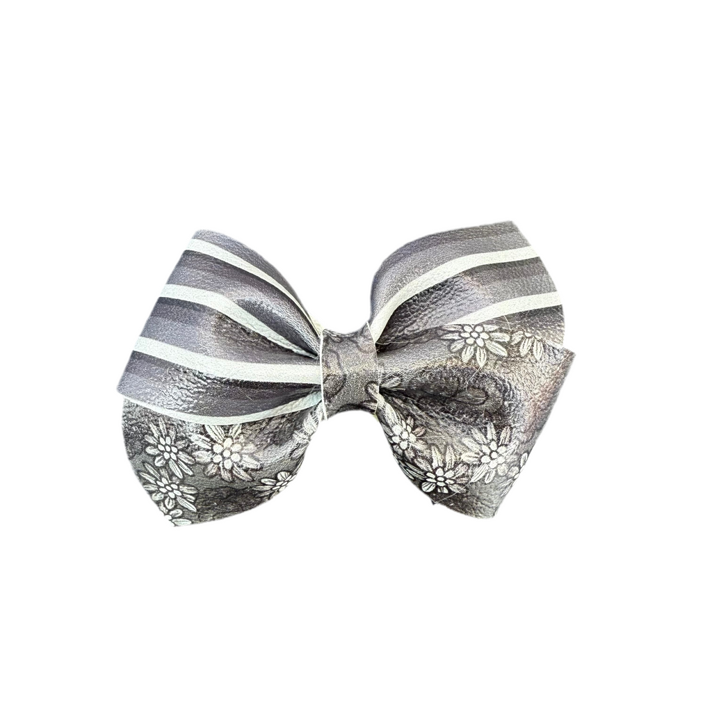 Black and White Florals - 3.5 inch loop de Lou - Halloween