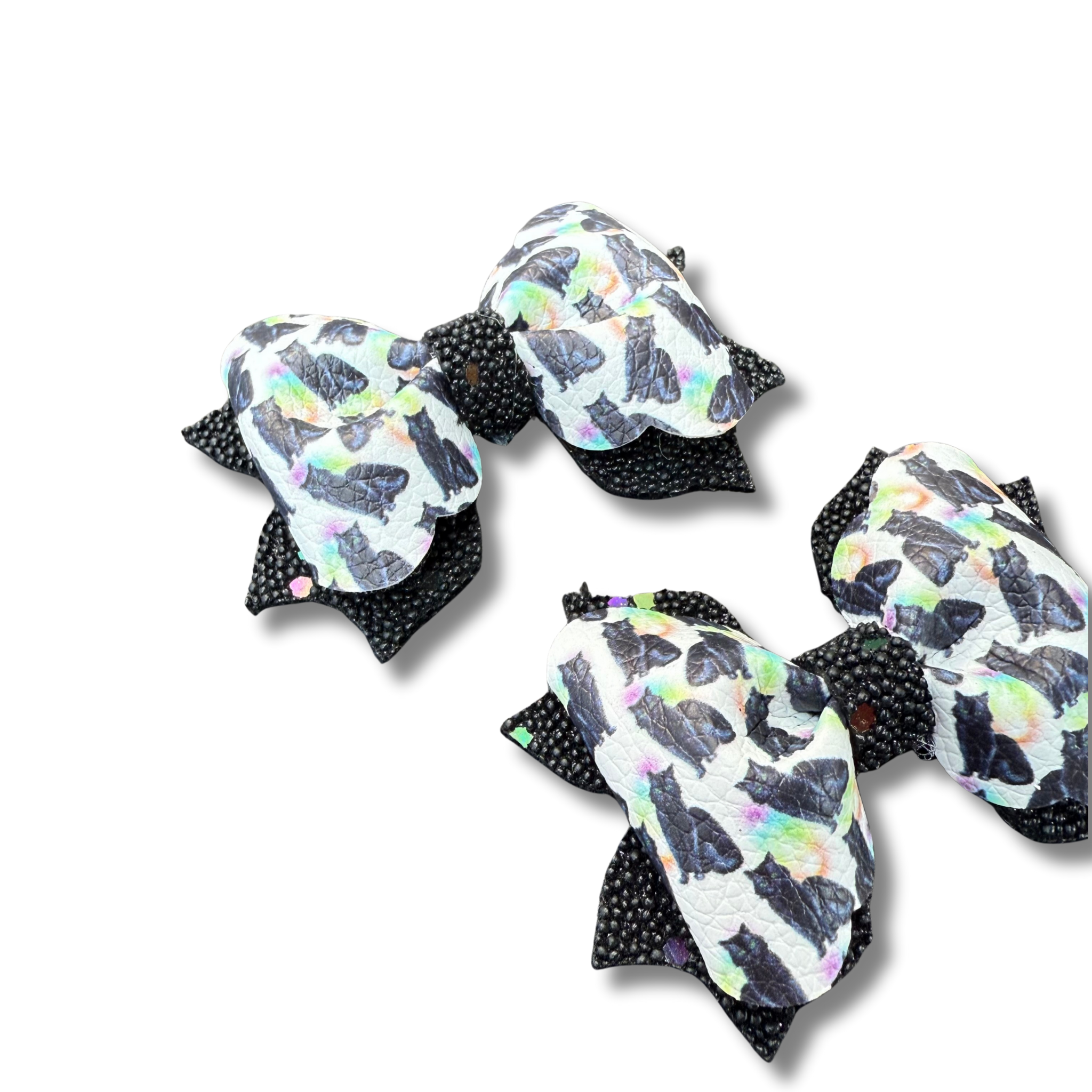 Black Cats with Rainbow Tie Dye - Poppy Pigtails - Halloween