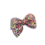 Multi Glitter on Black - 3.5 inch loop de Lou - Halloween