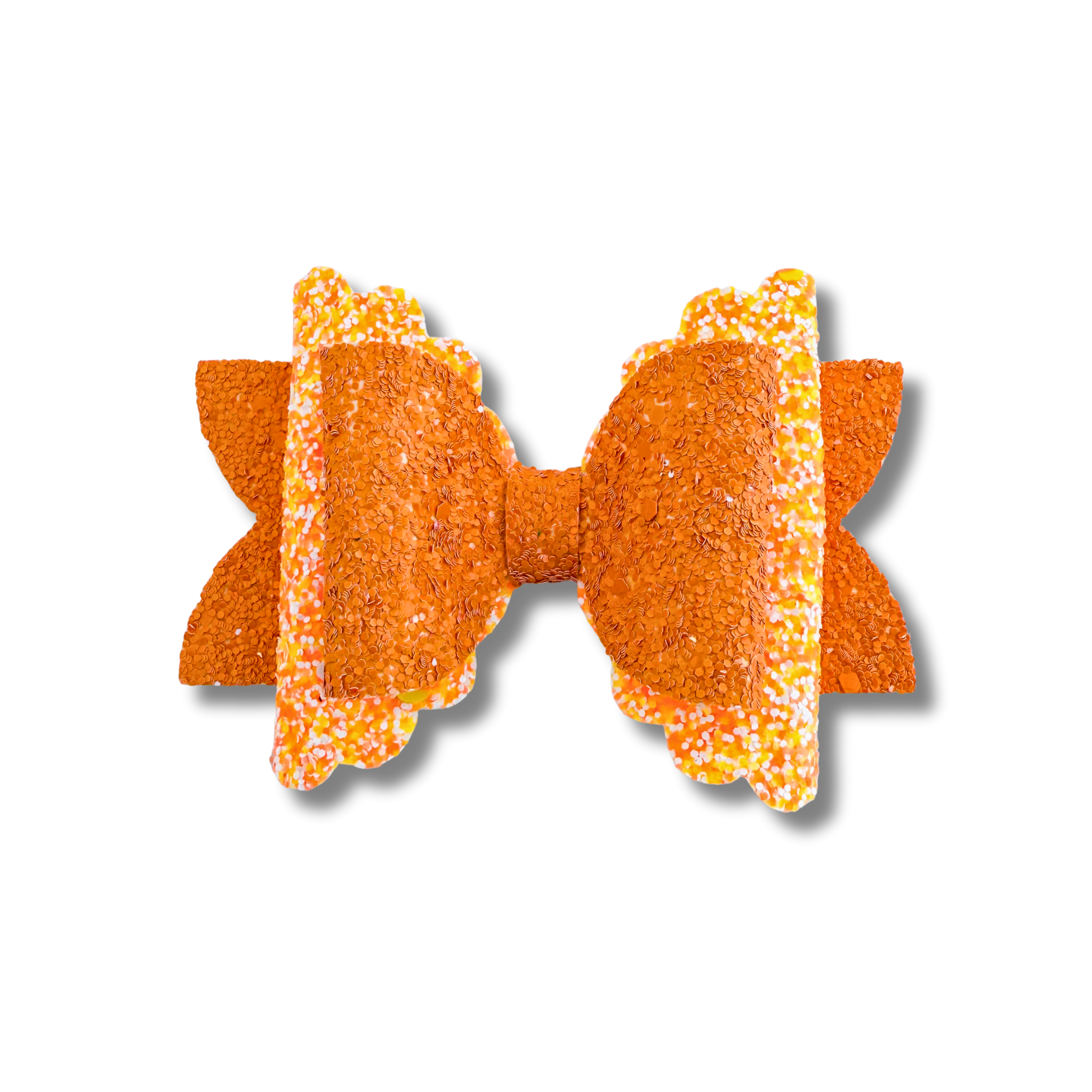 Orange Glitter Tails - Double Stack - Halloween