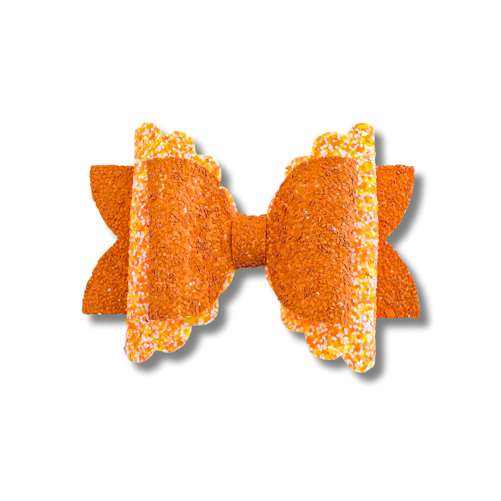 Orange Glitter Tails - Double Stack - Halloween