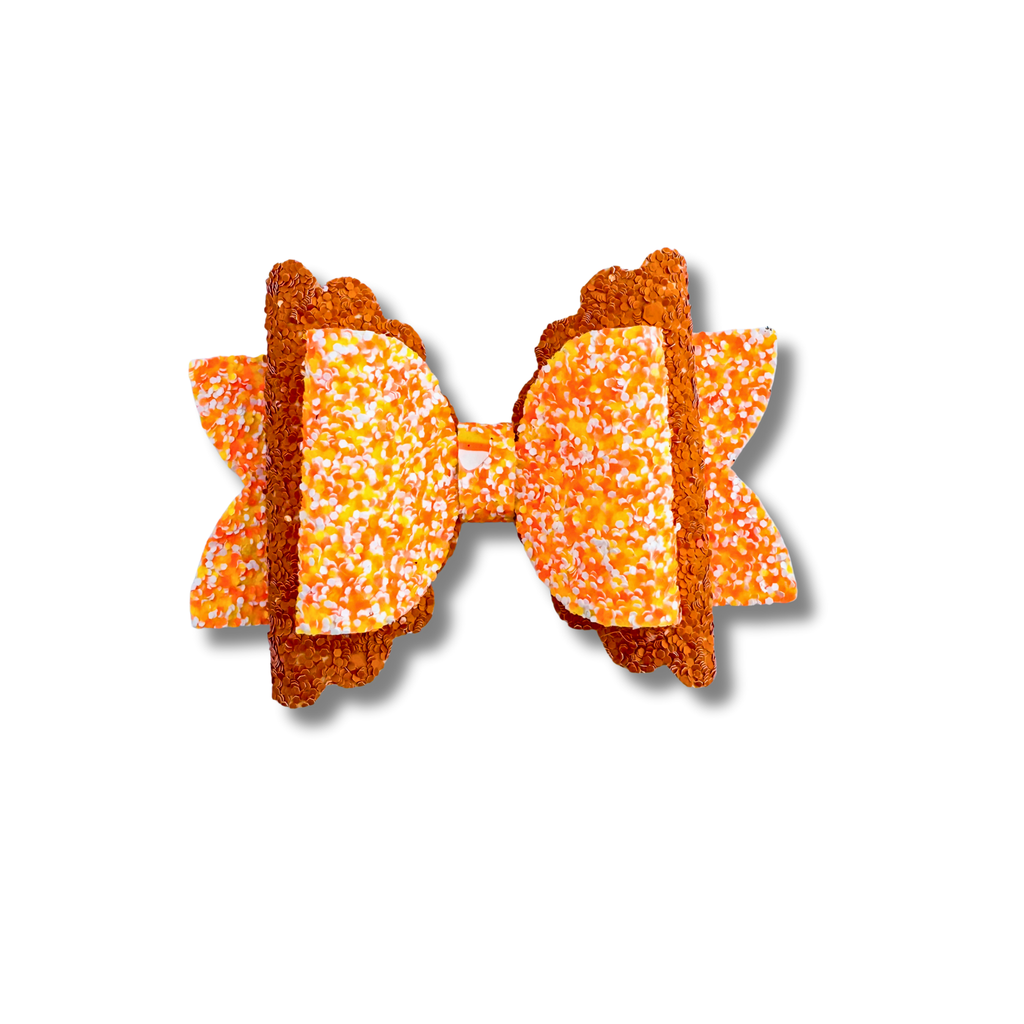 Candy Corn Glitter Tails - Double Stack - Halloween