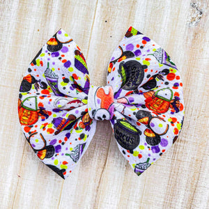 Mouse Head Halloween - Fabric Bow - Halloween