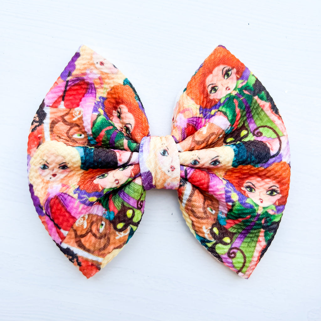 Witches Be Crazy - Fabric Bow - Halloween