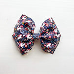 Fall Unicorn Navy - Leather Bows