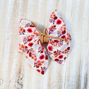 Sunset Floral 4 inch sailor bow