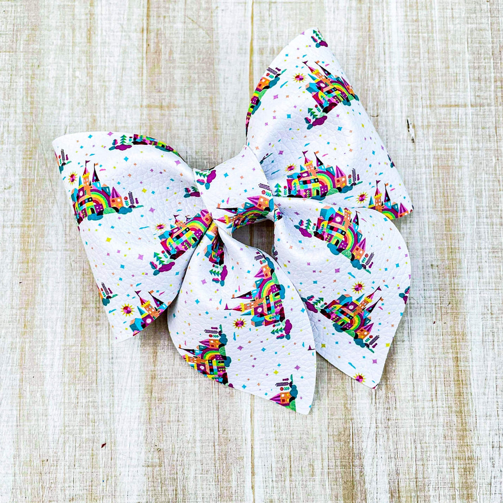 Rainbow Castle - 4 inch Sailor Bow