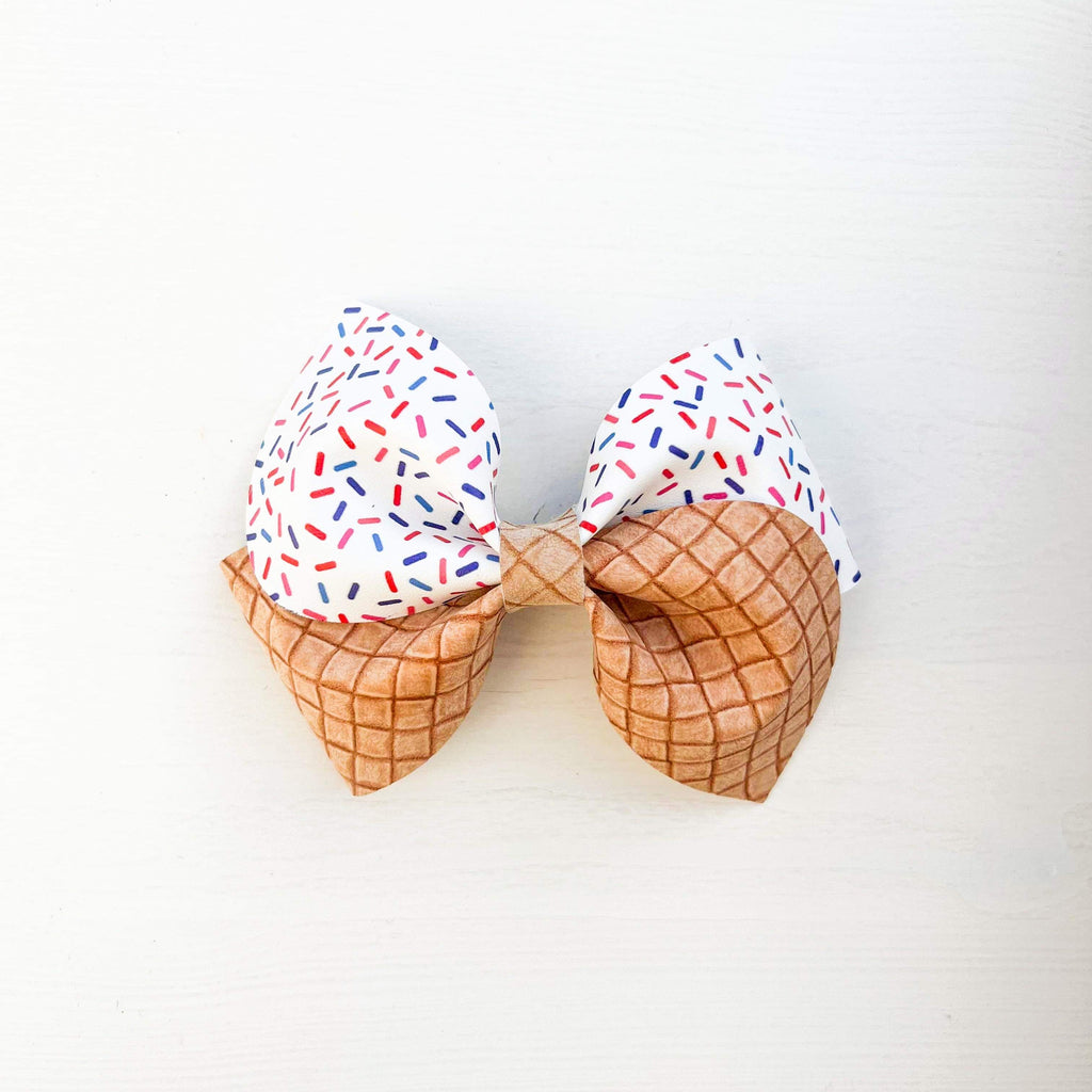 Two Tone Sprinkle Cone 4.5 inch loop de Lou