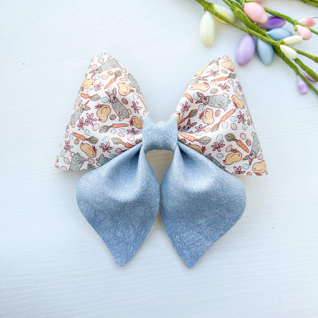 4 inch Two Tone Easter Shimmer Sailor Bow